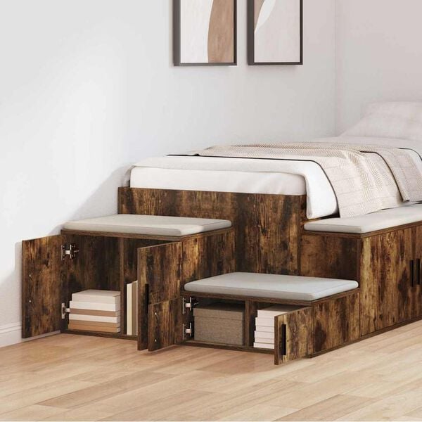 vidaXL Armadio Rovere fumo 108 x 41 x 40 cm Legno multistrato