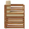 vidaXL Set di divani da esterno con cuscino Naturale 67 x 63 x 73 cm