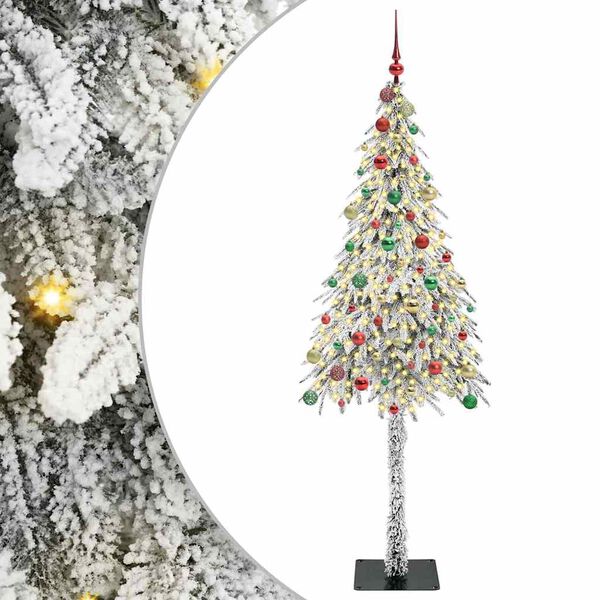 vidaXL Albero di Natale con 300 LED Bianco 210 cm PE e Acciaio