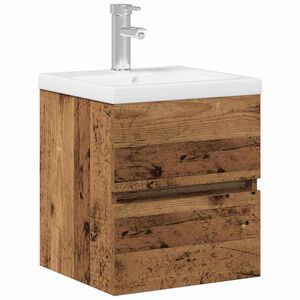 vidaXL Armadio per Lavabo da Bagno Rovere Nero 80 x 39 x 62 cm