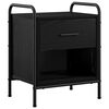 vidaXL Armadio da Notte Rovere Nero 40 x 30 x 50 cm