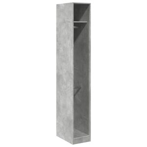 vidaXL Armadio Grigio Cemento 30x50x200 cm in Legno Multistrato