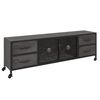 vidaXL Mobile TV Argento 110x30x40 cm in Ferro