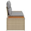 vidaXL Divano da giardino Beige 184 x 62 x 85cm polyrattan