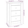 vidaXL Comodini 2 pz 40x35x61,5 cm in Legno Massello di Pino