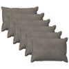 vidaXL Federa 6 pcs HOUTEN Grigio Chiaro 50 x 80 cm Velluto