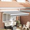 vidaXL Tenda da Sole Antracite e Bianca 3x2,5 m Tessuto e Alluminio