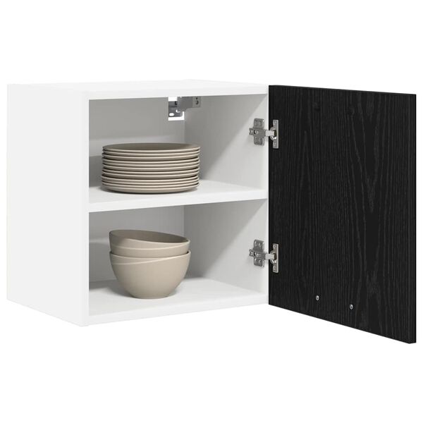 vidaXL Armadio pensile 2 pcs Rovere Nero e Bianco 40 x 31 x 40 cm