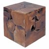 vidaXL Sgabello Marrone 40x40x45 cm in Legno Massello di Teak