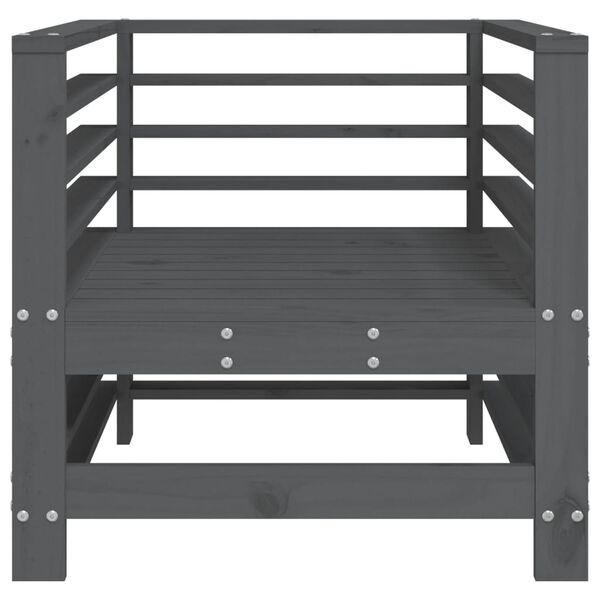 vidaXL Sedie da Giardino 2pz Grigie in Legno Massello Pino