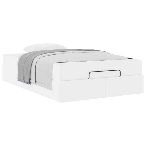 vidaXL Struttura letto con materasso con materasso 2 pcs Bianco PVC