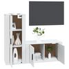 vidaXL Set di Mobili Porta TV 2 pz Bianco in Legno Multistrato