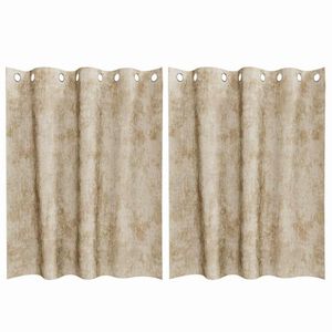 vidaXL Tende in Velluto con tende 2 pcs Crema 140 x 140 cm Velluto