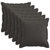 vidaXL Cuscino 6 pz HOUTEN Grigio Scuro 30 x 30 cm Lino