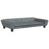 vidaXL Lettino per Cani Grigio Scuro 100x50x21 cm in Velluto