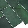 vidaXL Piastrella subway 10 pcs Verde Scuro 29.4 x 21.4 cm
