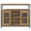 vidaXL Credenza Rovere artigianale 100 x 35 x 80 cm Legno multistrato