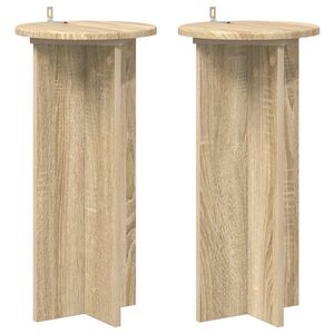 vidaXL Supporto per piante 2 pcs Rovere Sonoma 29,5 x 29,5 x 60 cm