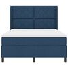 vidaXL Letto a molle con materasso Blu 160 x 200 cm Tessuto