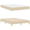 vidaXL Letto a molle con materasso Crema 140 x 190 cm Tessuto