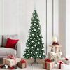 vidaXL Albero di Natale Artificiale Angolare con 300 LED Verde 180 cm