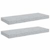 vidaXL Scaffali a Parete 2 pz Grigio Cemento 60x23,5x3,8 cm in MDF