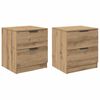 vidaXL Armadio da Notte 2 pz Rovere artigianale 45 x 39 x 50cm