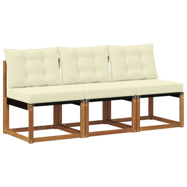 vidaXL 3 Pezzo Divano centrale da esterno