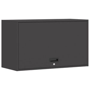 vidaXL Armadio a muro per garage Nero 90 x 40 x 53 cm