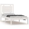 vidaXL Giroletto Bianco in Legno Massello 90x200 cm