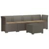 vidaXL Divano da Giardino a 4 Posti con Cuscini in Stile Rattan PP
