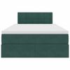 vidaXL Letto con Contenitore Verde Scuro 120 x 200 cm Velluto