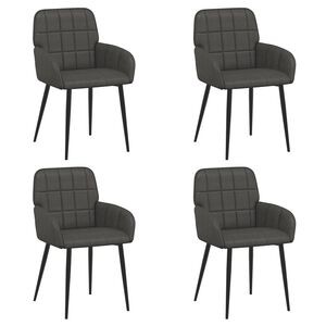 vidaXL Sedie da pranzo 4 pz Similpelle Nero 57 x 50 x 85 cm