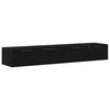 vidaXL Mobile a muro A parete 2 pcs Rovere Nero 68 x 30 x 20 cm
