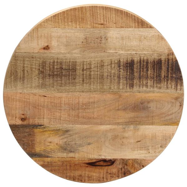 vidaXL Piano per Tavolo Ø 40x1,5cm Rotondo Legno Massello Grezzo Mango