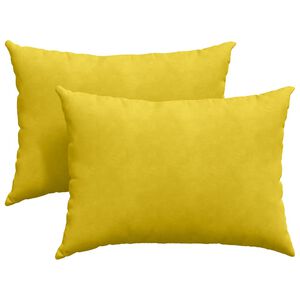 vidaXL Cuscini da Divano 2 pcs Giallo 70 x 50 cm Tessuto in Cords