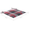 vidaXL Sedie Giardino 2 pz con Cuscino Rosso a Quadri Massello di Teak