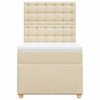 vidaXL Giroletto a Molle con Materasso Crema 80x200 cm inTessuto