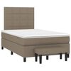 vidaXL Giroletto a Molle con Materasso Tortora 120x190 cm in Tessuto