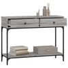 vidaXL Tavolino Consolle Grigio Sonoma 100x34,5x75cm Legno Multistrato