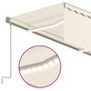 vidaXL Tenda Automatica Parasole LED Sensore Vento 3,5x2,5cm Crema