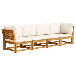 vidaXL Set Salotto da Giardino 4pz con Cuscini Legno Massello Acacia