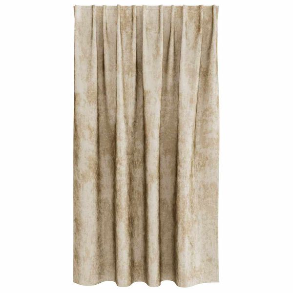 vidaXL Tende in Velluto con tende 2 pcs Crema 140 x 140 cm Velluto