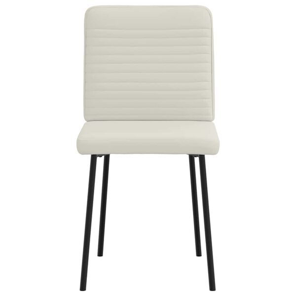 vidaXL Sedie da Pranzo 6 pz Crema in Velluto