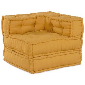 vidaXL Divano Componibile Giallo 70x70x54 in Tessuto