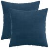 vidaXL Federa 2 pcs HEERLEN Blu navy 30 x 30 cm corduroy