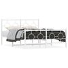 vidaXL Giroletto con Testiera e Pediera Metallo Bianco 135x190 cm