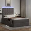 vidaXL Letto con contenitore e LED Grigio 120 x 200 cm Pelle Sintetica