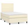 vidaXL Giroletto a Molle con Materasso Crema 120x200 cm in Similpelle