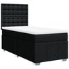 vidaXL Giroletto a Molle con Materasso Nero 90x190 cm in Tessuto